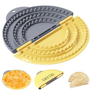 Tortilla Sealer,SELERS,Tacos tortilla crimper Maker Large,Removable & Adjustable 4"-6''-8" Crust,For Burritos,Pasties,Tortilla,Dumplings,Sandwich,Grey Yellow