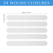 Skin Wound Closure Tape 24pcs Wound Suture Closure Strips Emergency Wound Closure Device Laceration Closure Kit Repair Wounds Without Stitches 12x100mm