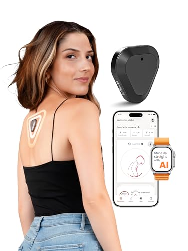 Straight Plus AI Powered Posture Corrector Trainer Device - Upper Back Brace Smart Straightener Office Work Support - Shoulder & Back Postur Corrector Device - Posture Corrector for Women & Men