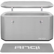 XXL Cold Plunge Tub for Athletes, Compatible with Water Chillers, 224-Gallon Inflatable Ice Bath Tub with Insulated Lid, Thermometer, Water-Absorbent Mat, Portable Ice Pod for Cold Water Therapy