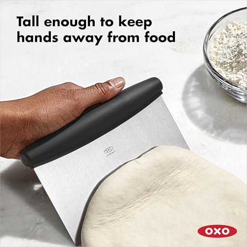 OXO Good Grips Stainless Steel Bench Scraper & Chopper, Dough Cutter for Baking