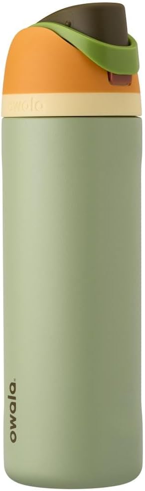 Owala FreeSip Insulated Stainless Steel Water Bottle with Straw, BPA-Free Sports Water Bottle, Great for Travel, 24 Oz, Camo Cool
