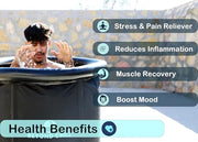 Portable 5-Layer Inflatable Ice Bath Tub With Cover - Perfect For Muscle Recovery For Athletes - Large 95 Gallon Plunge Tub For Cold Water Therapy Training