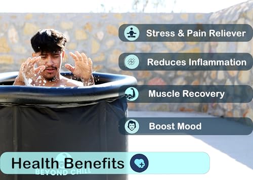 Portable 5-Layer Inflatable Ice Bath Tub With Cover - Perfect For Muscle Recovery For Athletes - Large 95 Gallon Plunge Tub For Cold Water Therapy Training