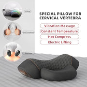 Pillow Traction Massager 2025 New for Neck Hump - 3-in-1 Cervical Neck Pillow with Heat Therapy, Memory Foam for Neck Pain Relief, Ergonomic Massager for Shoulder Back (Gray)