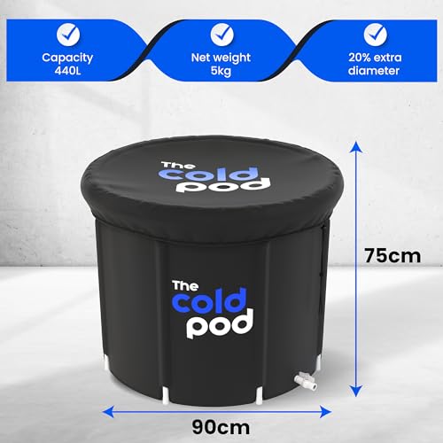 The Cold Pod Ice Bath Tub for Athletes XL: Cold Plunge Tub Outdoor with Cover,116 Gallons Portable Ice Bath Cold Water Therapy Plunge Pool,Large Ice Tub for Cold Dippers at Home
