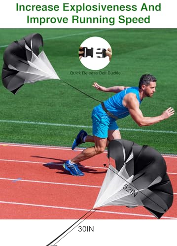 Speed Agility Training Equipment Set - 20ft Agility Ladder, 10 Disc Cones, Resistance Parachute, 5 Resistance Bands & Carry Bag | Football Soccer Basketball Fitness Drills for Kids Adults