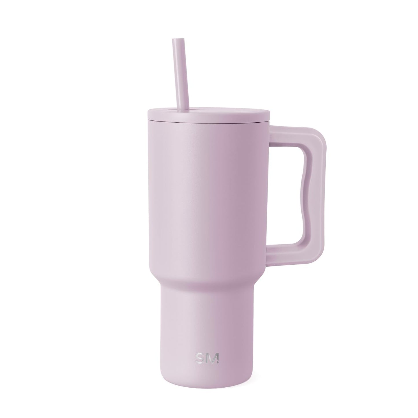 Simple Modern 40 oz Trek Tumbler with Handle and Straw Lid | Cup Holder Friendly Insulated Stainless Steel Travel Mug | Blue Dune