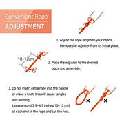 Skipping Jump Rope for Fitness Workout - Light Weight, Adjustable, Tangle Free, Excellent line control for Cardio Boxing, CrossFit, Training Exercise All Ages and Gender ( Special Luxury, KA-220, Made in Korea)