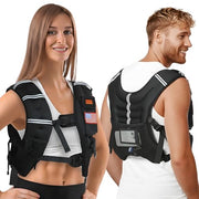 Weighted Vest for Woman and Men, 8lbs/12lbs/16lbs/20lbs/30lbs/40lbs Odorless Adjustable Straps Size Walking Vest,Running Vest with Underarm Buckle, Breathable Mesh Shoulder Pain Relief, Strength Training HIIT