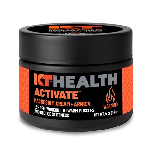 KT Health, Magnesium Cream, Activate - Warms & Loosens Tight Muscles - Use Pre-Workout to Reduce Stiffness