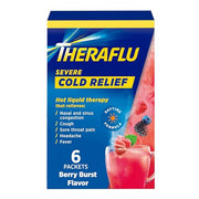 Theraflu Powder for Daytime Severe Cold and Cough, Berry Infused with Menthol (6 packets)