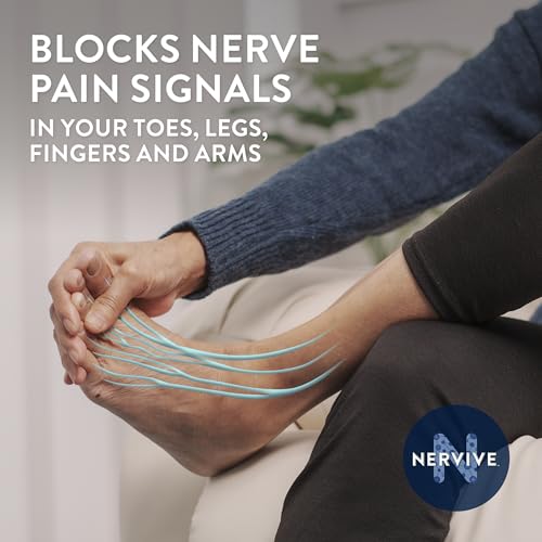Nervive Nerve Care, Pain Relieving Large Spray, Max Strength No-Mess Topical Pain Reliever with Lidocaine and Menthol for Toes, Feet, Fingers, Hands, Legs & Arms, 4.5oz