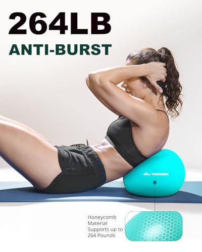 Trideer Pilates Ball 9 Inch, Small Exercise Ball with Exercise Guide for Yoga, Core Training, Physical Therapy, Balance, Stability, Stretching