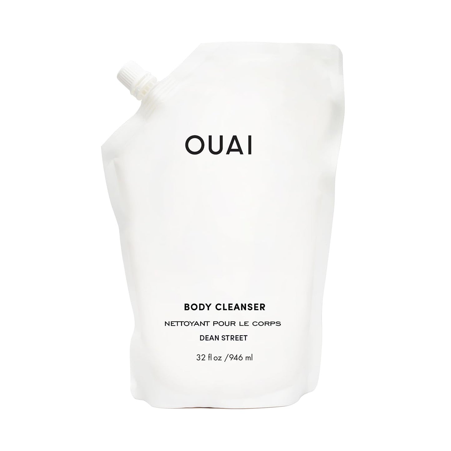 OUAI Body Cleanser, St. Barts Travel Size - Foaming Body Wash with Jojoba Oil & Rosehip Oil to Hydrate, Balance & Soften Skin - Paraben, Phthalate & Sulfate Free Skin Care Products (3 fl oz)