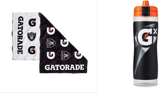 Gatorade Las Vegas Raiders Towel Gx Bottle, Black