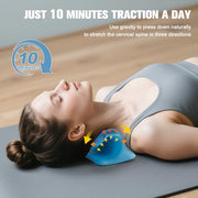 Neck Stretcher and Cervical Traction Device, Relaxer for TMJ Pain and Shoulder Pain Relief, Cervical Traction Device Pillow, Spine and Neck Corrector(Blue)