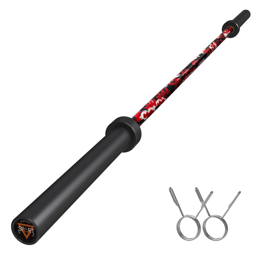 7FT Olympic Barbell Bar with Weight Plate Set Combo, Solid Olympic Bar with Bearings, 700Lbs Capacity Weight Bar for Home Gym Strength Training, Weightlifting, Powerlifting, Fit for 2" Olympic Plates