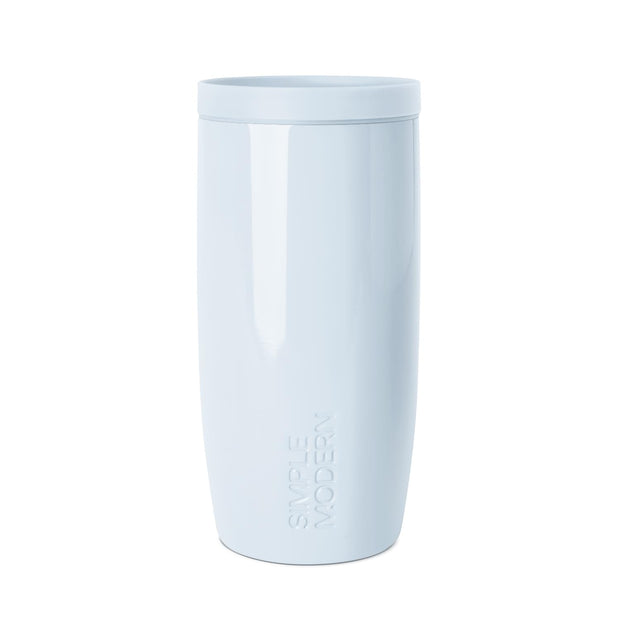 Simple Modern Travel Coffee Mug Tumbler with 360° Lid | Ceramic-Lined Insulated Stainless Steel Cold Brew Iced Coffee Cup Thermos | Gift for Women Men Her Him | Voyager Signature | 16oz | Almond Birch