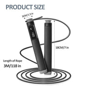 KYTO Smart Jump Rope, High Speed Jump Rope with Counter, Workout Jumping Rope with Steel Ball Bearings, Adjustable Length Speed Skipping Rope, Skipping Rope with App, Fitness Gifts for Adults, Kids