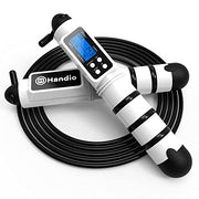 Jump Rope, H Handio Jump Rope with Counter, Workout Jumping Rope with Steel Ball Bearings, Adjustable Length Speed Skipping Rope for Men Women Kids Home Gym, Crossfit, Fitness Exercise