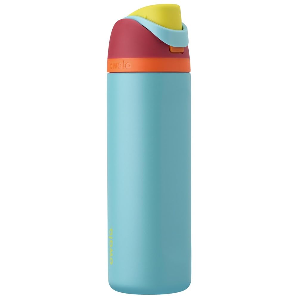 Owala FreeSip Insulated Stainless Steel Water Bottle with Straw, BPA-Free Sports Water Bottle, Great for Travel, 24 Oz, Camo Cool