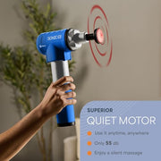 LifePro Sonic LX Athletic Heated Massage Gun – Deep Tissue Portable Massager for Muscle Recovery - 9 Speed & 10 Heads Massage Gun - Rechargeable Percussion Massager for Athletes & Sports Enthusiasts