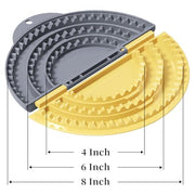 Tortilla Sealer,SELERS,Tacos tortilla crimper Maker Large,Removable & Adjustable 4"-6''-8" Crust,For Burritos,Pasties,Tortilla,Dumplings,Sandwich,Grey Yellow