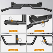 Kipika Pull Up Bar for Doorway Wall Mounted Multi-Grip Strength Bar with Resistance Band Hooks | Heavy-Duty Multifunctional Chin Up Bar for Home Gym Workout | 39-Inch Wide 600 Lbs Capacity