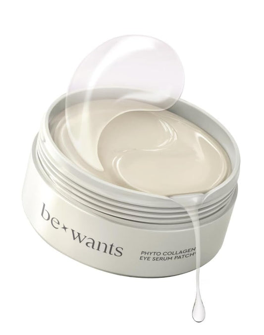 Bewants under eye patches for puffy eyes, Korean under eye mask with vegan collagen and 71.9% bamboo water, patches for dark circles and Cooling, 60 pieces