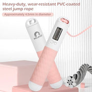 Jump Rope with Counter | Durable PVC Adjustable Skipping Rope | LED Digital Display Skipping Rope | Lightweight Smart Rope for Gym, Home, Indoor, Outdoor and CrossFit for Men and Women