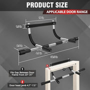 TOPOKO Upgrade Pull Up Bar for Doorway - Max Capacity 440 lbs, Portable Upper Body Workout Bar for Strength Training