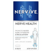 Nervive Nerve Health, with Alpha Lipoic Acid, to Fortify Nerve Health and Function in Fingers, Hands, Toes, & Feet*, and Support Healthy Circulation, ALA, Vitamins B12, B6, & B1, 30 Tablets