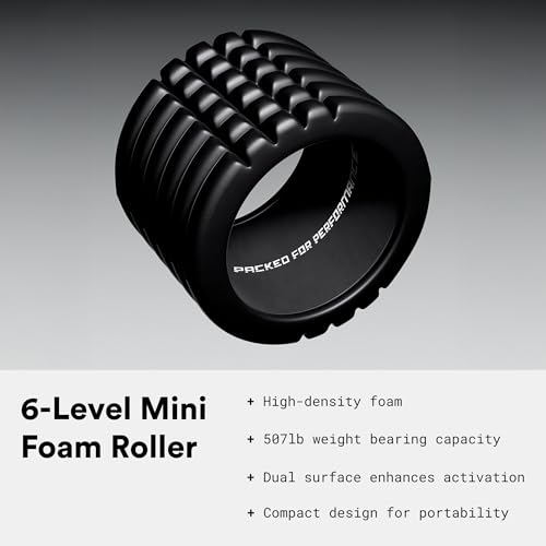 Mobility Pack, 6-Piece Workout Set - at Home & On-The-Go Exercise Recovery Tools - Foam Roller, Extended Performance & Mini Resistance Band, Massage Tool & Carry Case with Clip