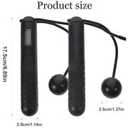 Skipping Rope with Counter, Gravity Ball Jump Rop, Counting Jump Rope, Cordless, Intelligent Digital Jump Rope, Adjustable Skipping Rope for Lose Weight- Black