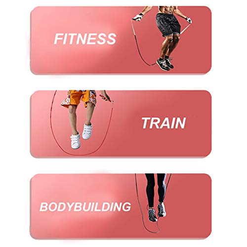 Speed Jump Rope - 360° Swivel Ball Bearing - Adjustable steel coated rope-Aluminum Anti Skipping Handle -Fitness Training Boxing Sports Exercises -Suitable for Kids and Adults