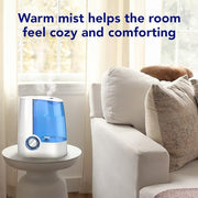 Vicks Warm Mist Humidifier - Air Humidifier for Bedroom, Home & Large Room, Baby, Kids and Adults Soothing Steam Vaporizer for Cough, Congestion, Allergies & Dry Air, VapoSteam Compatible