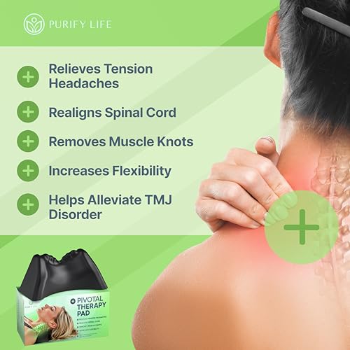 Purify Life Occipital Release Tool for Pivotal Therapy and TMJ - Cervical Traction Pillow - Neck Stretcher and Shoulder Relaxer - Neck Traction Device for Spinal Alignment & Tension Headaches