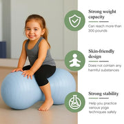 Jexine 3-Piece Anti-Burst Peanut Shape Ball Set - Exercise Yoga Balance Stability Ball for Kid Therapy, Pregnancy, and Home Gym, Includes 1 Pump, 3 Size Options