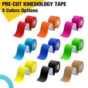 Kinesiology Tape Precut 3 Rolls, Athletic Sports Tape for Muscle Joints Support, 60 Strips for Knee Ankle Shoulder Wrist, Latex Free and Water Resistant, Pink