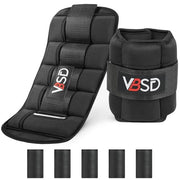 VBSD Adjustable Ankle Weights for Women Men, 1 Pair 2 4 5 6 8 10 lb Leg Weight Straps, Weighted Ankle Weights Set for Gym, Fitness, Yoga, Jogging, Walking, Aerobics, Physical Therapy