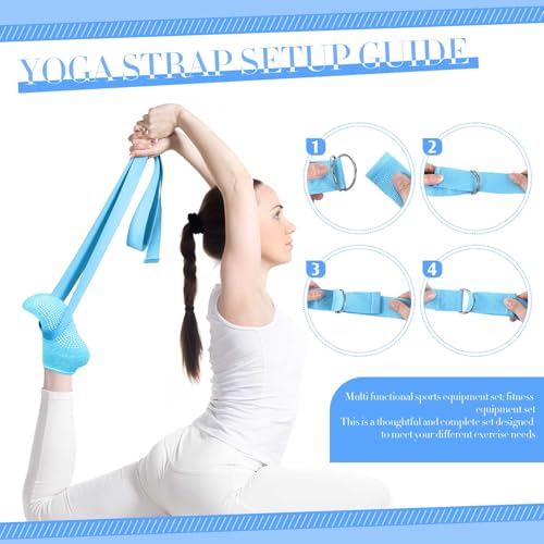 Poen Home Pilates Kit for Women Pilates Equipment Ring and Ball Set with Stretching Strap 8 Resistance Bands Non Slip Socks Gym Back Bags Exercise Equipment for Workout