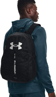 Under Armour Unisex-Adult Hustle Sport Backpack , Black (001)/Silver , One Size Fits All