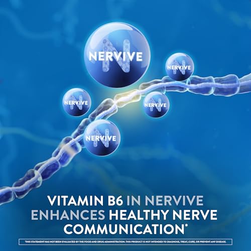 Nervive Advanced Nerve Relief + Mobility, with Alpha Lipoic Acid to Help Reduce Nerve Aches, Weakness, & Discomfort*† and Boswellia to Promote Mobility*, Vitamins B12,B6,B1, 30 Tablets