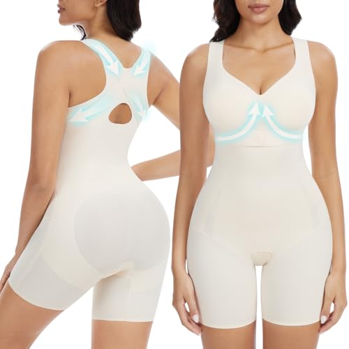 Slimers Posture Corrector Shapewear Bodysuit : Back Brace Shapewear Tummy Control - Upper Back Posture Bra Body Shaper