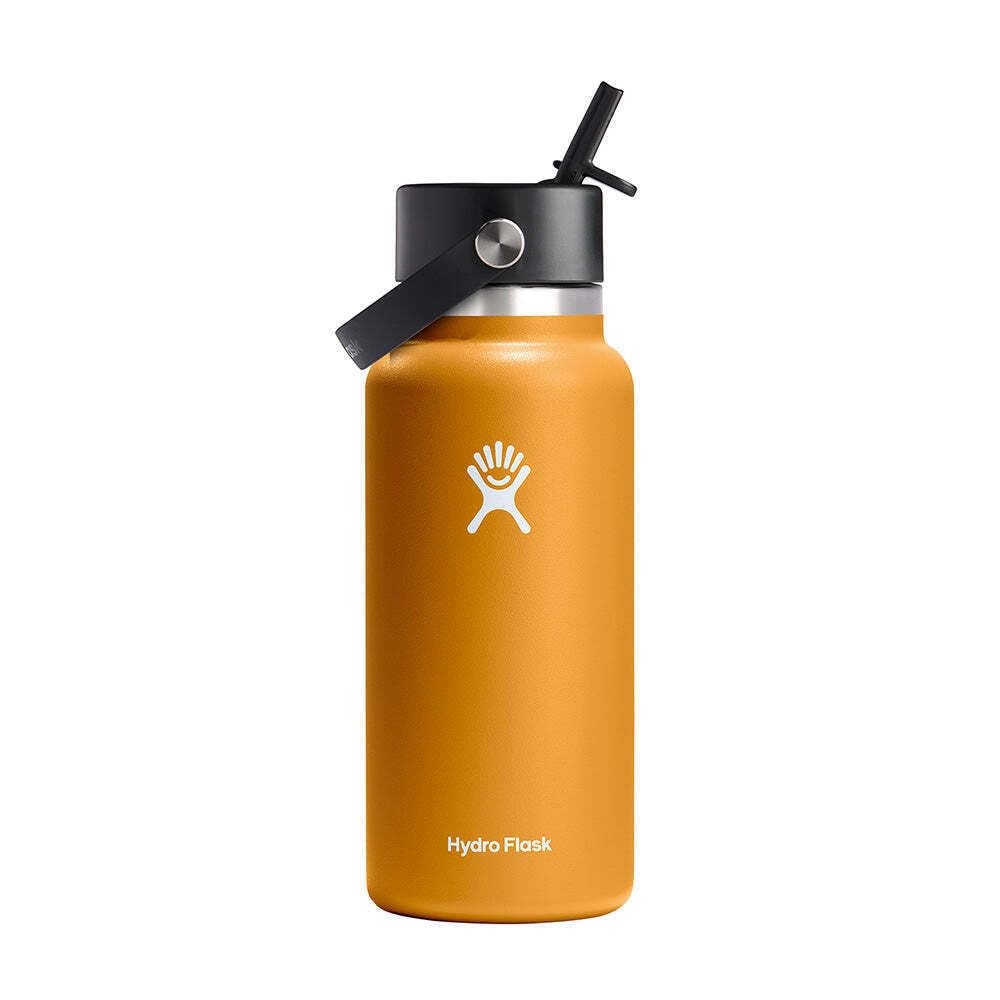 Hydro Flask 32 Oz Wide Flex Straw Cap Bottle - Insulated Stainless Steel - Wide Straw Lid, Non Spill, Leakproof in Jelly Pink