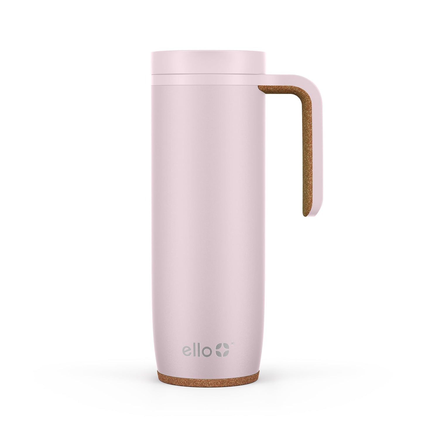 Ello Magnet 18oz Vacuum Insulated Stainless Steel Travel Mug with Side Handle and Leak-Proof Slider Lid and Built-in Coaster, Keeps Hot for 5 Hours