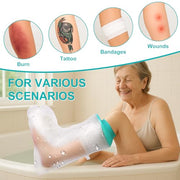 Waterproof Leg Cast Cover for Showering, Reusable Shower Sleeve for Lower Leg After Surgery, Watertight Non-Slip Adult Fracture Protector Bag, Water Proof Medical Covers for Calf/Ankle/Wound/Bandages