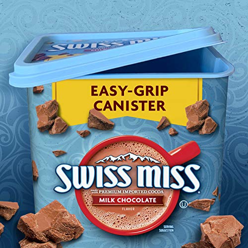 SWISS MISS Milk Chocolate Flavored Hot Cocoa Mix, 38.27 OZ Square Canister