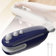 Mini Bag Sealer, 2026 Upgraded 2 in 1 Sealer with Cutter and Magnet, USB Rechargeable Chip Bag Heat Seal, Portable Handheld Resealer Machine for Plastic Bags Snack Bags Food Storage (Blue)